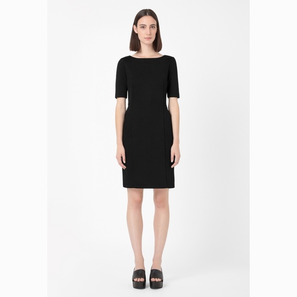black jersey dress with pockets